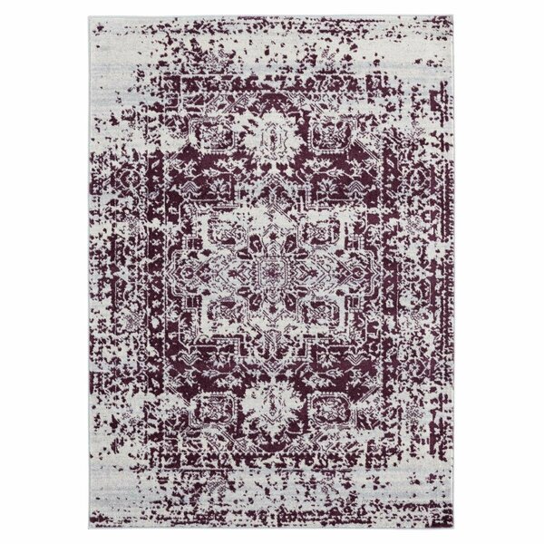 United Weavers Of America 9 ft. 8 in. x 13 ft. 2 in. Abigail Lileth Wine Rectangle Rug 713 20338 1013